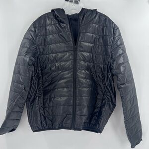 Temu black mens puffer jacket new size xl
